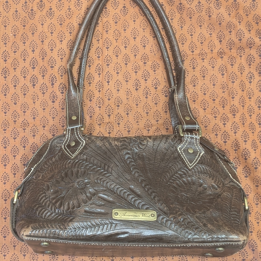American West Brown Leather Handbag